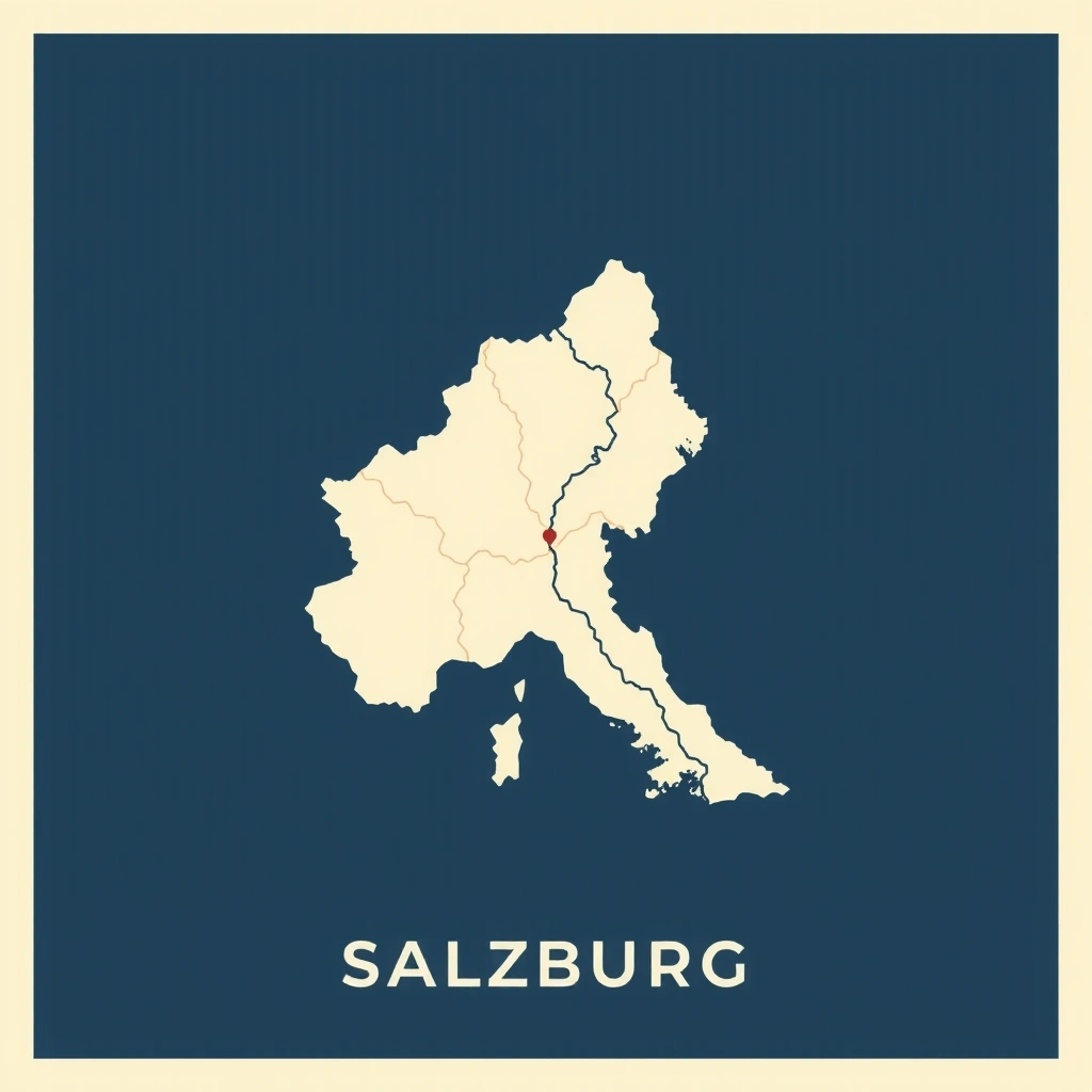 Stylized Map of Salzburg
